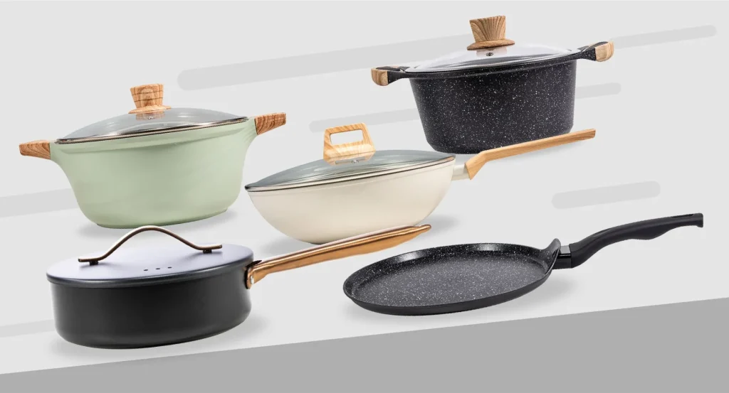 aluminum cookware background