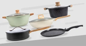 aluminum cookware background