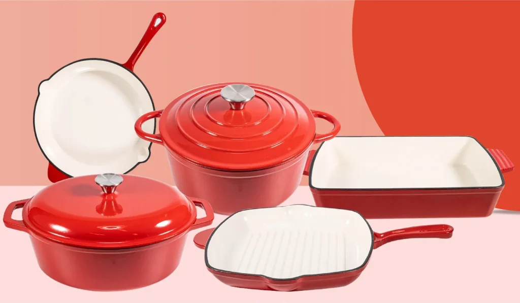 enamel coating cast iron cookware banner background